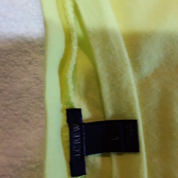J Crew teeshirt -  bright yellow, tie waist - beautiful and fun - Picture 2 of 9
